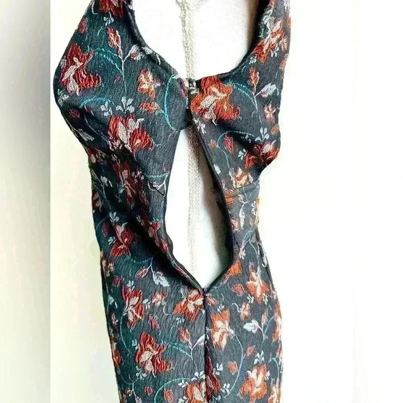 Free People Say Yes Floral Jacquard Textured Knit Mini Dress Size 4 - Picture 7 of 11